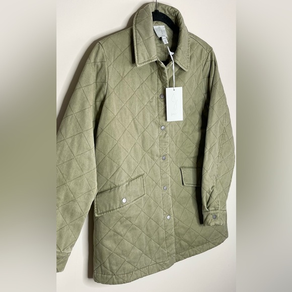 NWT Joie Quilted Barncoat Style Jacket Oversized Cotton Women’s Medium - Picture 3 of 5